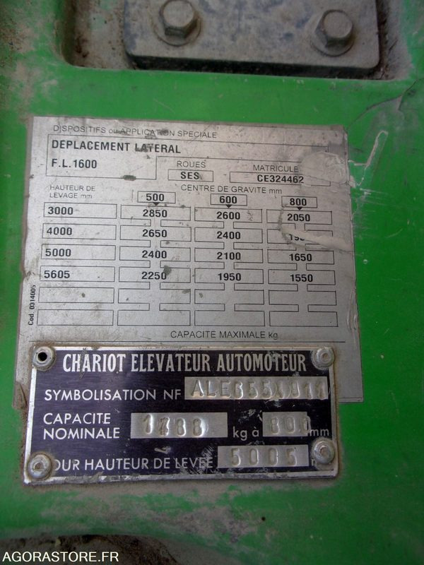 Elektrostapler CHARIOT ÉLÉVATEUR 3 TONNES POSITIONNEUR DE FOURCHES  ELECTRIQUE CESAB: das Bild 11