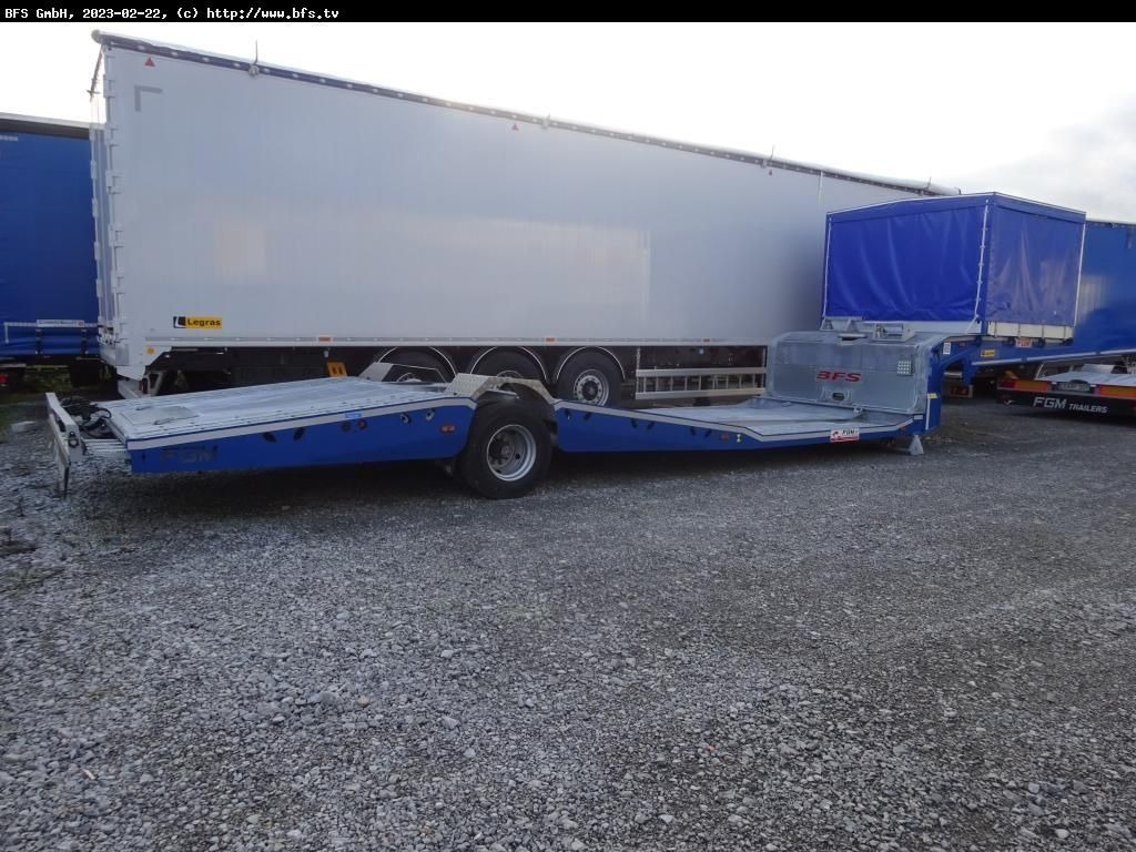 Semi Trailer 19 AF 1-Achs Tieflader Plane - Tieflader Auflieger: das Bild 2 Semi Trailer 19 AF 1-Achs Tieflader Plane - Tieflader Auflieger: das Bild 2