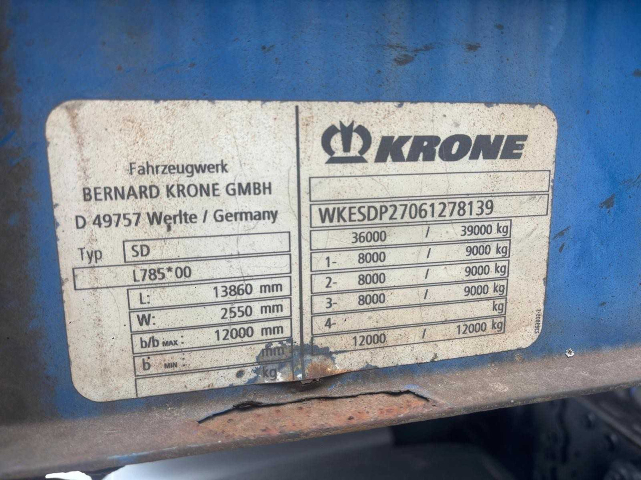 Auflieger KRONE - SD 27 - SEMI-TRAILER: das Bild 9 Auflieger KRONE - SD 27 - SEMI-TRAILER: das Bild 9