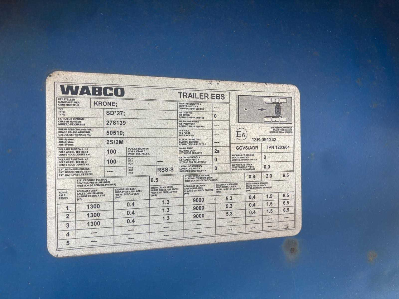 Auflieger KRONE - SD 27 - SEMI-TRAILER: das Bild 8 Auflieger KRONE - SD 27 - SEMI-TRAILER: das Bild 8