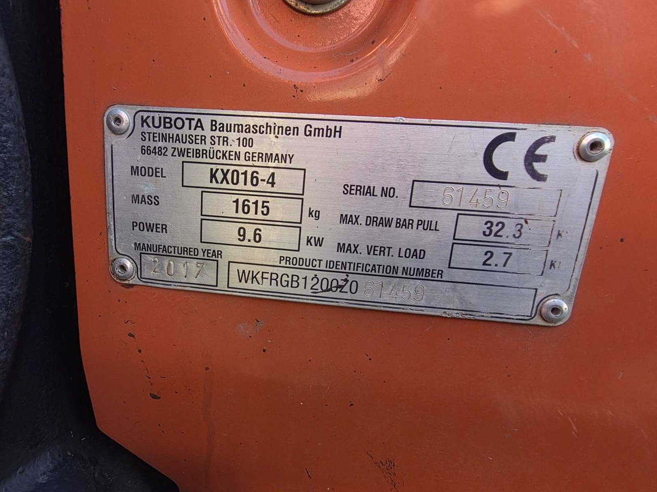 KUBOTA - KX016-4 - MINI-EXCAVATOR - 2016 - Minibagger: das Bild 4 KUBOTA - KX016-4 - MINI-EXCAVATOR - 2016 - Minibagger: das Bild 4