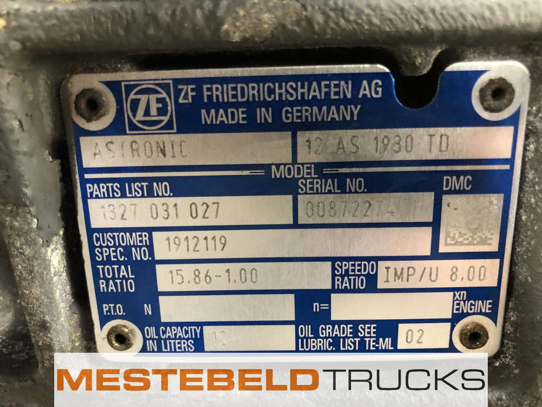 DAF Versnellingsbak 12 AS 1930 TD - Getriebe und Teile für LKW: das Bild 5 DAF Versnellingsbak 12 AS 1930 TD - Getriebe und Teile für LKW: das Bild 5
