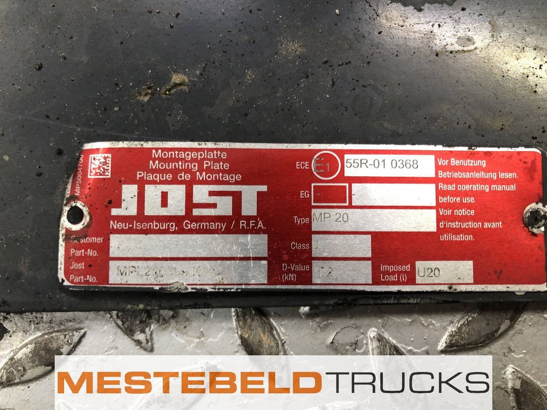 JOST Schotelplaat Jost 22 mm - Rahmen/ Chassis für LKW: das Bild 2 JOST Schotelplaat Jost 22 mm - Rahmen/ Chassis für LKW: das Bild 2