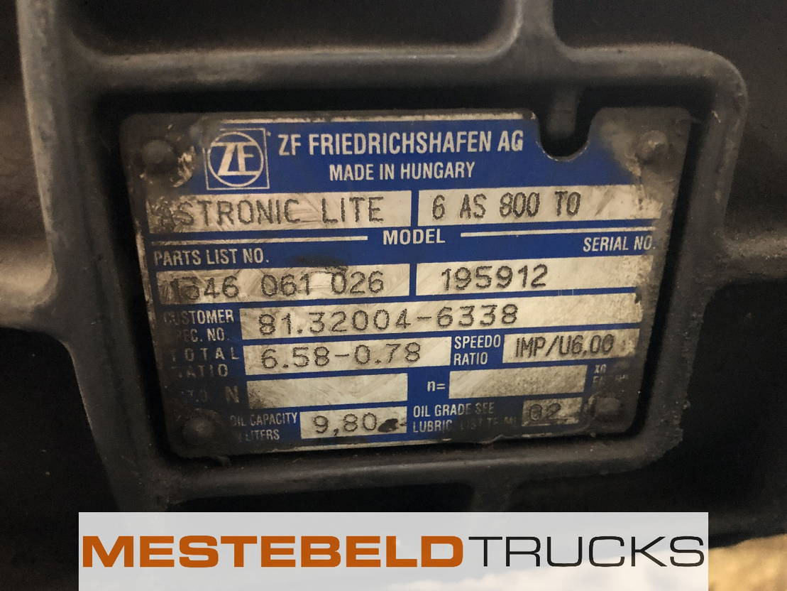 MAN Versnellingsbak 6 AS 800 TO - Getriebe und Teile für LKW: das Bild 5 MAN Versnellingsbak 6 AS 800 TO - Getriebe und Teile für LKW: das Bild 5