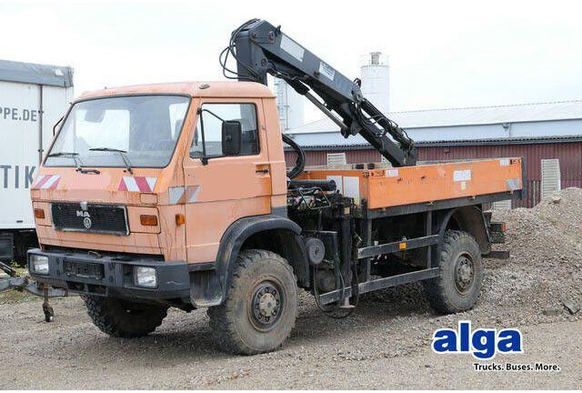 MAN 9.150 4x4, Allrad, Hiab 071 AW, Einzelbereifung - Pritsche LKW: das Bild 1 MAN 9.150 4x4, Allrad, Hiab 071 AW, Einzelbereifung - Pritsche LKW: das Bild 1