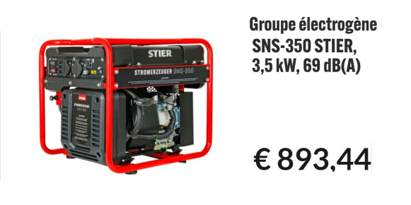 Groupe électrogène STIER SNS-350 - Stromgenerator: das Bild 1 Groupe électrogène STIER SNS-350 - Stromgenerator: das Bild 1