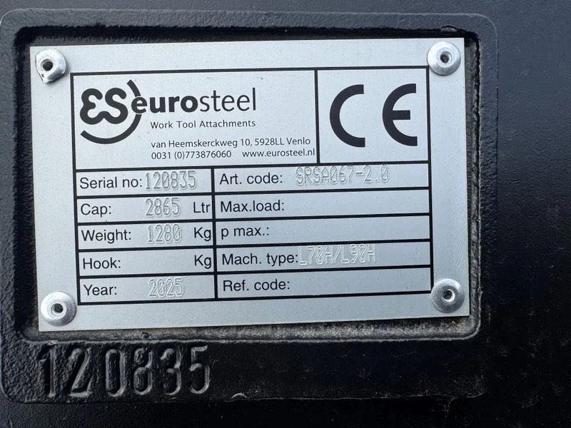 Eurosteel Volvo L70-L90 2.80 Breed 2025 NIEUW !! - Radlader: das Bild 5 Eurosteel Volvo L70-L90 2.80 Breed 2025 NIEUW !! - Radlader: das Bild 5