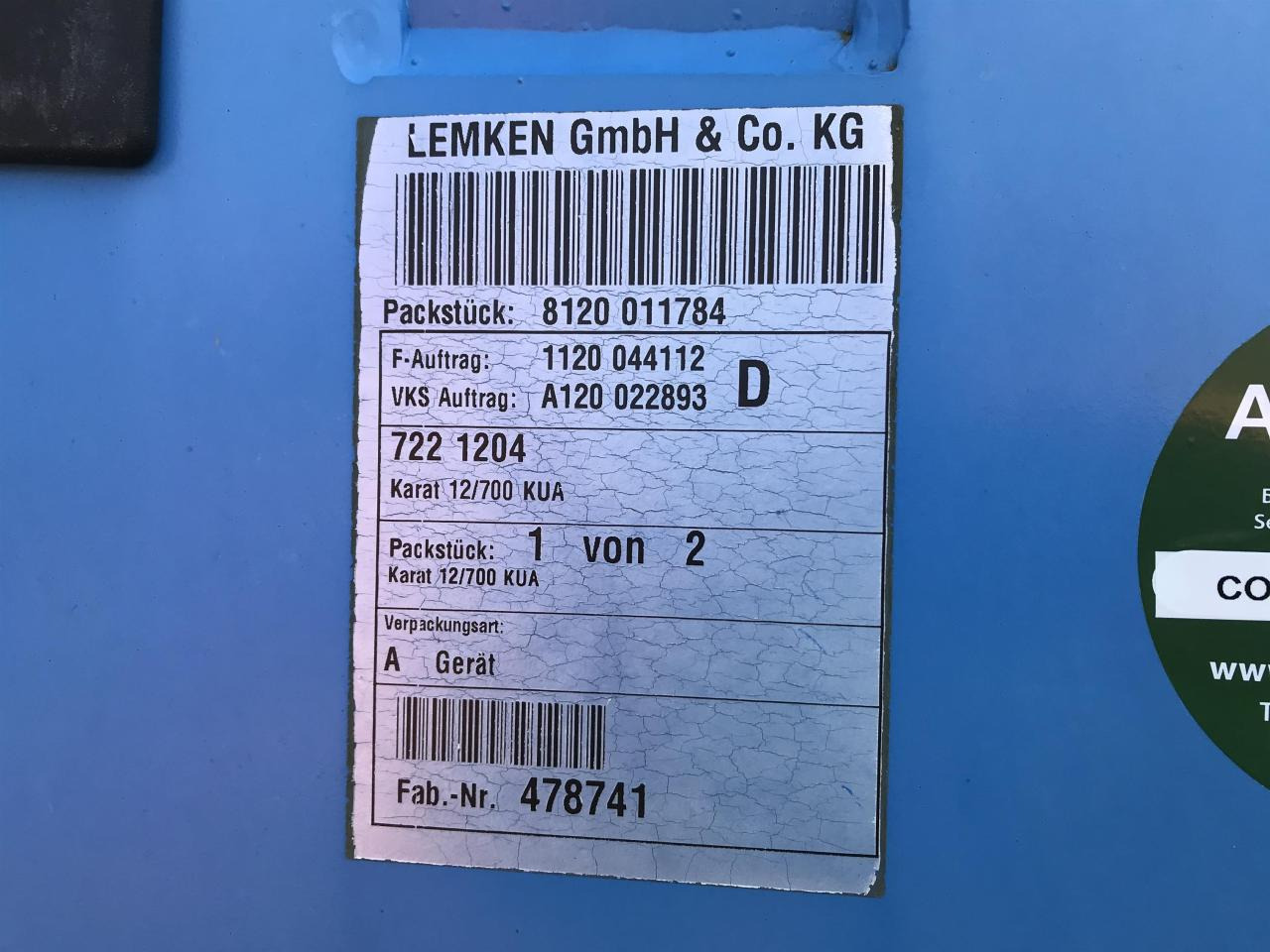 Lemken Karat 12/700 KUA - Leasing Lemken Karat 12/700 KUA: das Bild 12