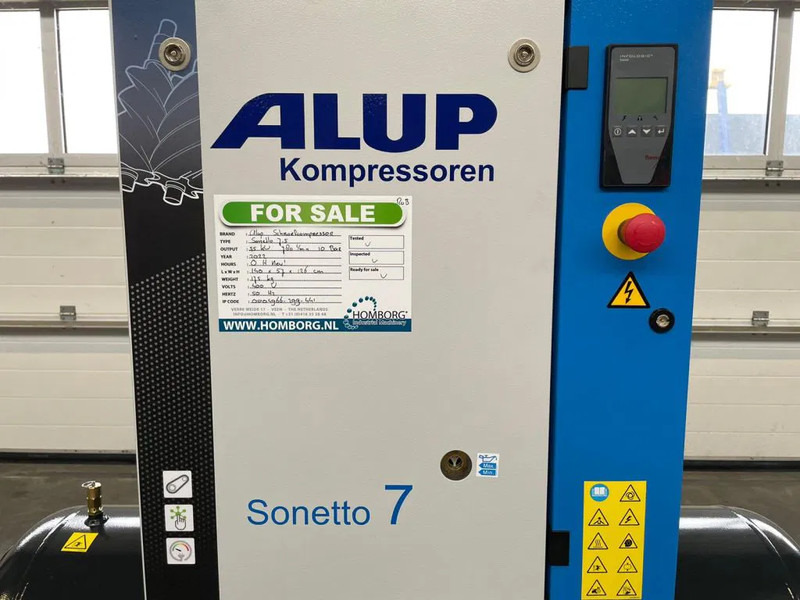 Alup Sonetto 7.5 + 200 Elektrische Schroefcompressor 5.5 kw 780 L / min 10 Bar - Luftkompressor: das Bild 5 Alup Sonetto 7.5 + 200 Elektrische Schroefcompressor 5.5 kw 780 L / min 10 Bar - Luftkompressor: das Bild 5
