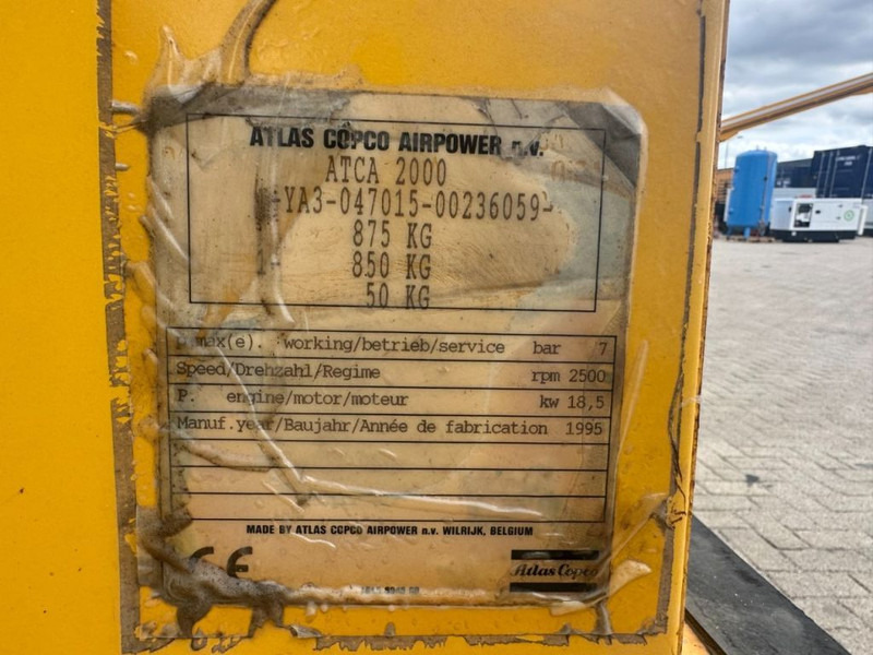 Atlas-Copco ATCA 2000 Deutz F2L 1011 Mobiele Diesel Schroefcompressor 18.5 kW 7 Bar - Luftkompressor: das Bild 3 Atlas-Copco ATCA 2000 Deutz F2L 1011 Mobiele Diesel Schroefcompressor 18.5 kW 7 Bar - Luftkompressor: das Bild 3