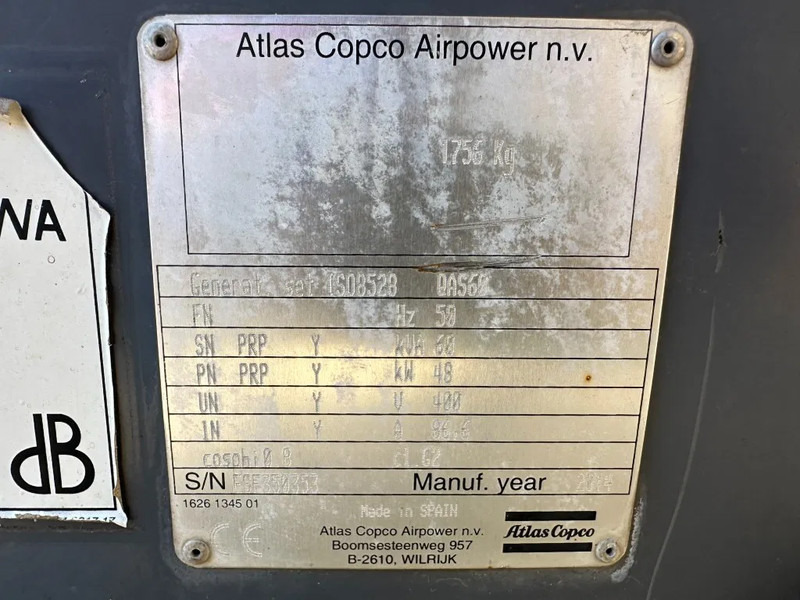 Atlas-Copco QAS 60 Perkins Leroy Somer 60 kVA Silent Rental generatorset - Stromgenerator: das Bild 4 Atlas-Copco QAS 60 Perkins Leroy Somer 60 kVA Silent Rental generatorset - Stromgenerator: das Bild 4