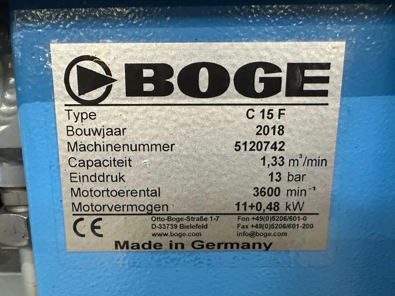 Boge C15F - 15 KW frequentiegeregelde schroefcompressor - Luftkompressor: das Bild 3 Boge C15F - 15 KW frequentiegeregelde schroefcompressor - Luftkompressor: das Bild 3