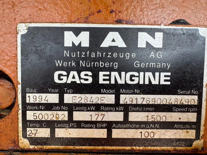 MAN E2842E Stamford 295 kVA gas WKK generatorset good condition ! - Stromgenerator: das Bild 3 MAN E2842E Stamford 295 kVA gas WKK generatorset good condition ! - Stromgenerator: das Bild 3