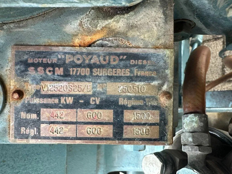 POYAUD Poyaud V12520S25/E Unelec 500 kVA noodstroom generatorset ex Emergency 271 hours - Stromgenerator: das Bild 5 POYAUD Poyaud V12520S25/E Unelec 500 kVA noodstroom generatorset ex Emergency 271 hours - Stromgenerator: das Bild 5