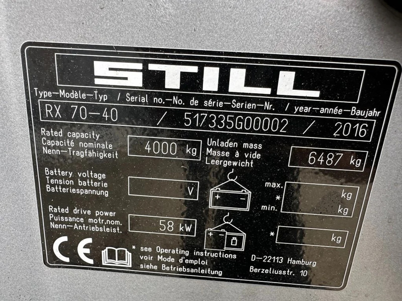 Still RX 70-40 Duplex Sideshift 4 ton LPG Heftruck 2016 - Treibgasstapler: das Bild 3 Still RX 70-40 Duplex Sideshift 4 ton LPG Heftruck 2016 - Treibgasstapler: das Bild 3