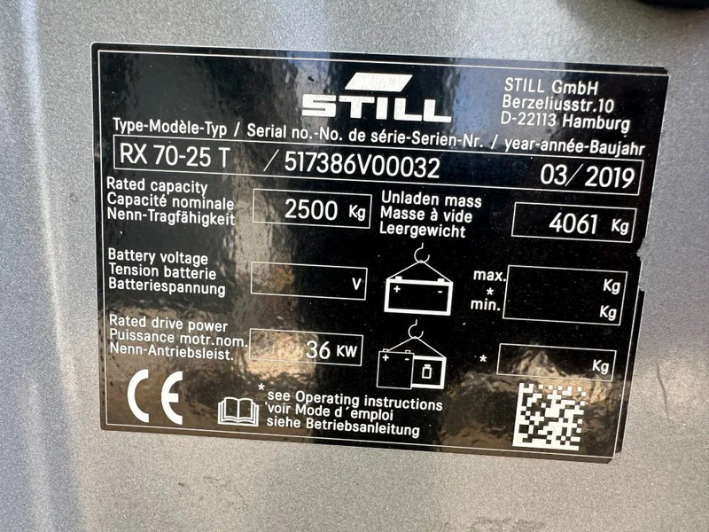 Still RX70-25 T 2.5 ton Duplex Freelift Sideshift LPG Heftruck 2019 - Treibgasstapler: das Bild 3 Still RX70-25 T 2.5 ton Duplex Freelift Sideshift LPG Heftruck 2019 - Treibgasstapler: das Bild 3
