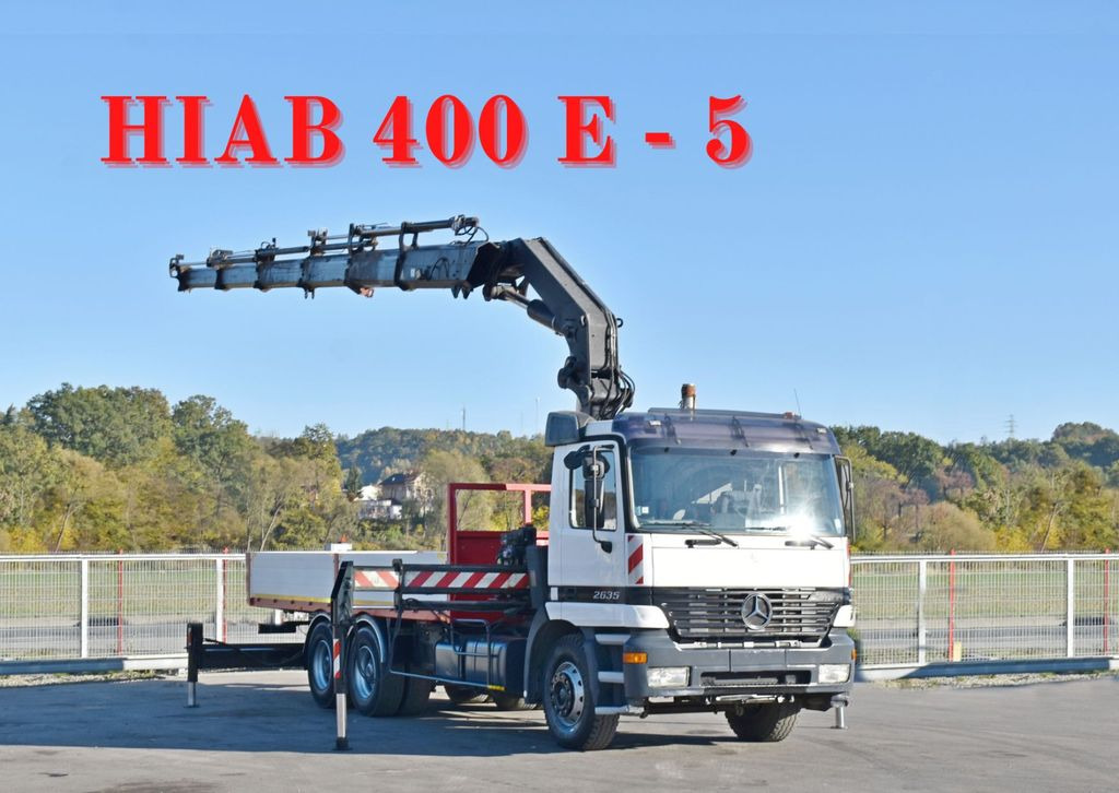 Mercedes-Benz ACTROS 2635 Pritsche 6,40m + HIAB 400 E-5 + FUNK Mercedes-Benz ACTROS 2635 Pritsche 6,40m + HIAB 400 E-5 + FUNK - Autokran: das Bild 1 Mercedes-Benz ACTROS 2635 Pritsche 6,40m + HIAB 400 E-5 + FUNK Mercedes-Benz ACTROS 2635 Pritsche 6,40m + HIAB 400 E-5 + FUNK - Autokran: das Bild 1