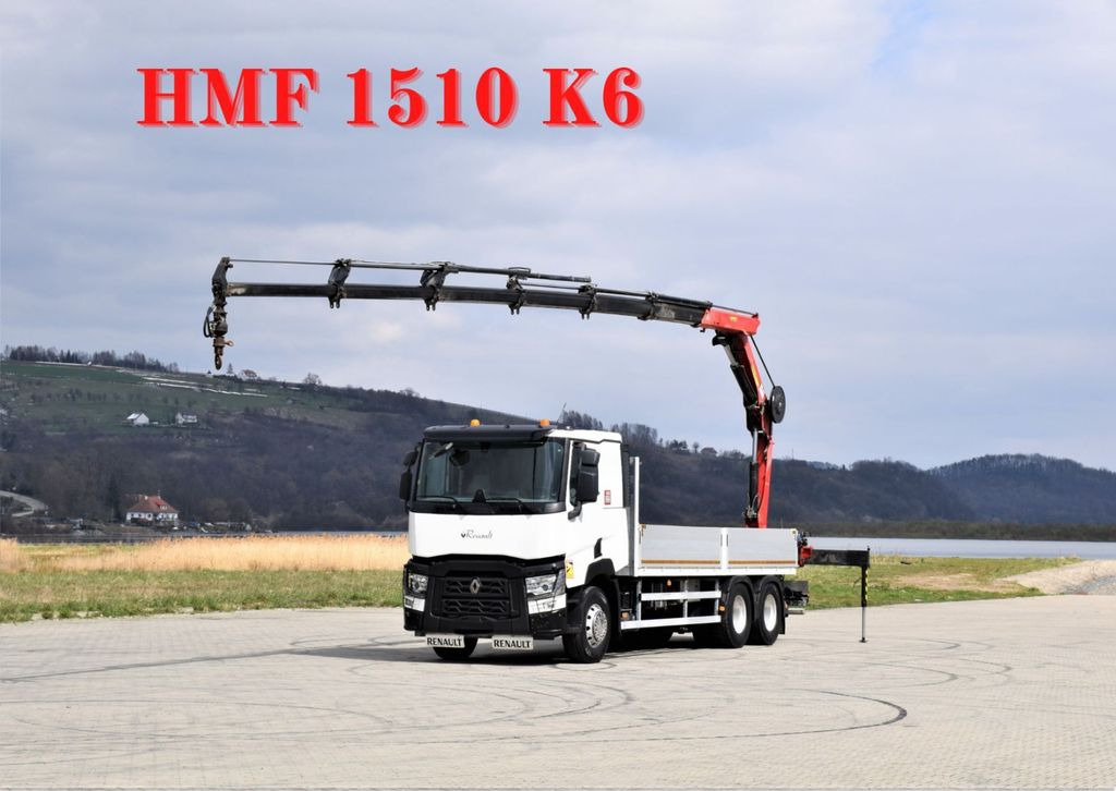 Renault C 460 * HMF 1510 K6 + FUNK * 6x4 - Autokran, Pritsche LKW: das Bild 1 Renault C 460 * HMF 1510 K6 + FUNK * 6x4 - Autokran, Pritsche LKW: das Bild 1