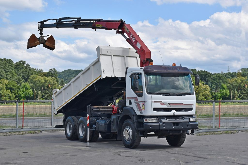 Renault KERAX 420 DXI* HMF 1563 K3 + FUNK/6x4 - Autokran, Kipper: das Bild 2 Renault KERAX 420 DXI* HMF 1563 K3 + FUNK/6x4 - Autokran, Kipper: das Bild 2