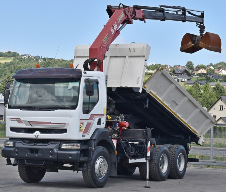 Renault KERAX 420 DXI* HMF 1563 K3 + FUNK/6x4 - Kipper: das Bild 3 Renault KERAX 420 DXI* HMF 1563 K3 + FUNK/6x4 - Kipper: das Bild 3