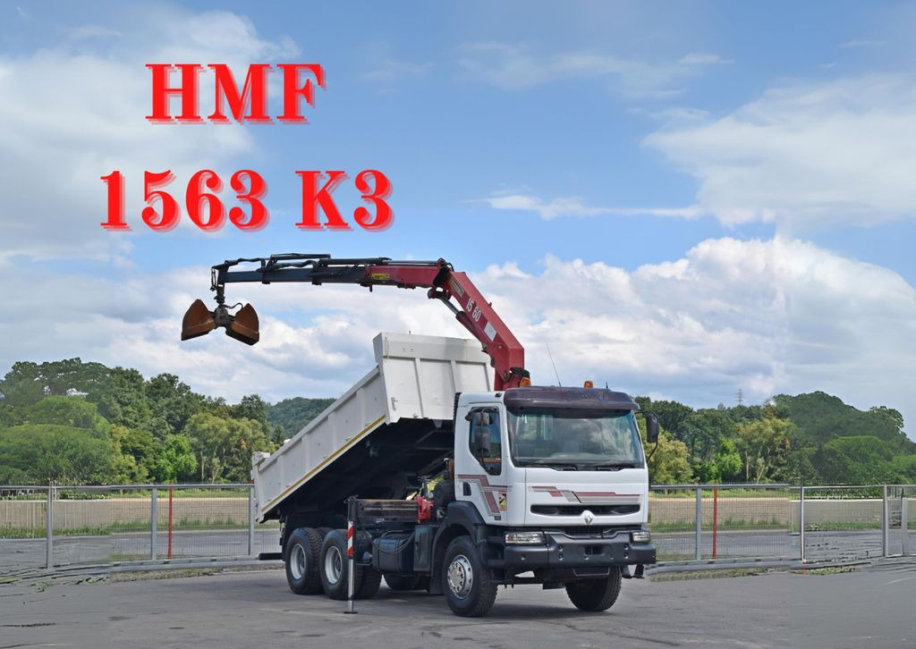 Renault KERAX 420 DXI* HMF 1563 K3 + FUNK/6x4 - Kipper: das Bild 1 Renault KERAX 420 DXI* HMF 1563 K3 + FUNK/6x4 - Kipper: das Bild 1