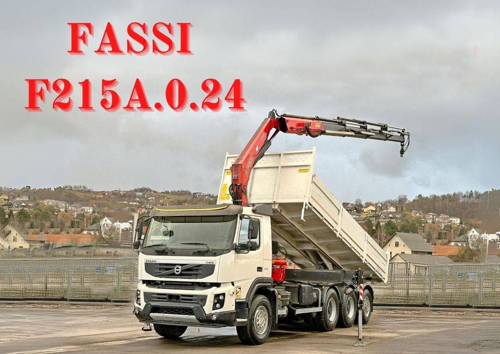 Volvo FMX 450 Kipper 6,50m*FASSI F215A.0.24 + FUNK*8x4 - Autokran, Kipper: das Bild 1 Volvo FMX 450 Kipper 6,50m*FASSI F215A.0.24 + FUNK*8x4 - Autokran, Kipper: das Bild 1
