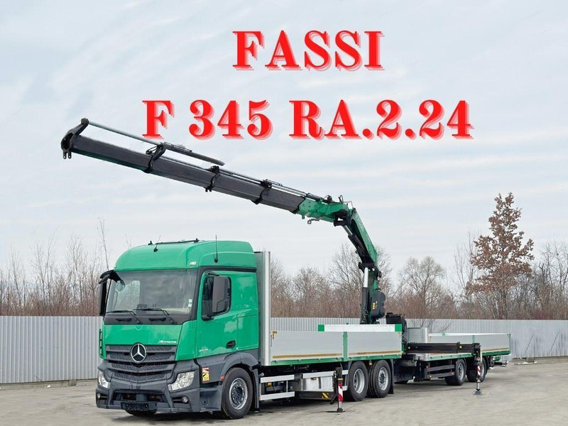Mercedes-Benz ACTROS 2645 * FASSI F345.24 + FUNK + Anhänger - Pritsche LKW, Autokran: das Bild 1 Mercedes-Benz ACTROS 2645 * FASSI F345.24 + FUNK + Anhänger - Pritsche LKW, Autokran: das Bild 1