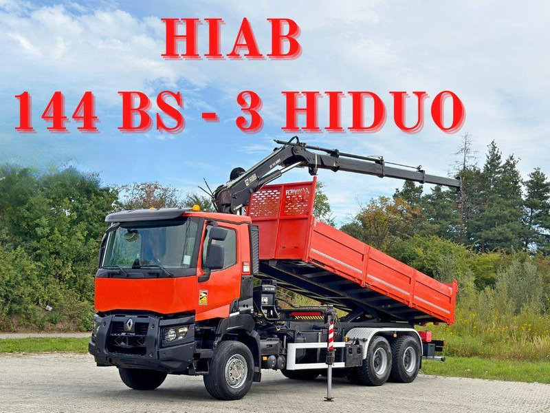 Renault K 380 * HIAB 144 BS - 3 HIDUO + FUNK * 6x4 * TOP - Kipper, Autokran: das Bild 1 Renault K 380 * HIAB 144 BS - 3 HIDUO + FUNK * 6x4 * TOP - Kipper, Autokran: das Bild 1
