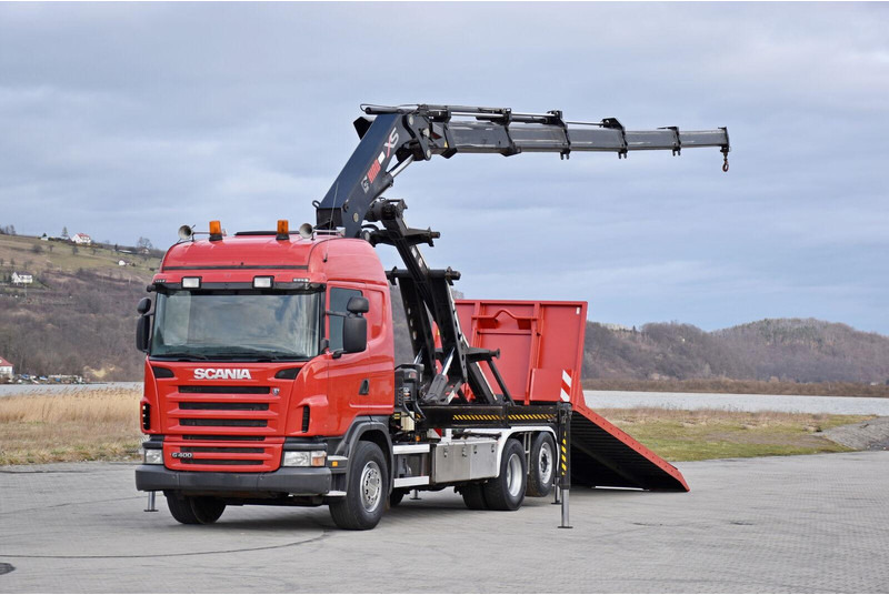 Scania G 400 - Seil Abrollkipper, Autokran: das Bild 2 Scania G 400 - Seil Abrollkipper, Autokran: das Bild 2