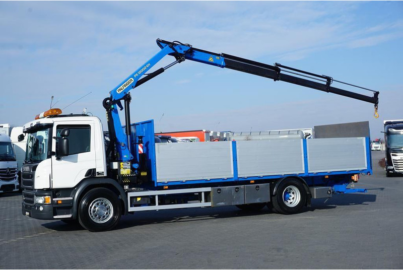 Scania P 250 / ACC / SKRZYNIOWY + HDS + WINDA / PALFINGER PK 12 002 - E - Pritsche LKW, Autokran: das Bild 3 Scania P 250 / ACC / SKRZYNIOWY + HDS + WINDA / PALFINGER PK 12 002 - E - Pritsche LKW, Autokran: das Bild 3