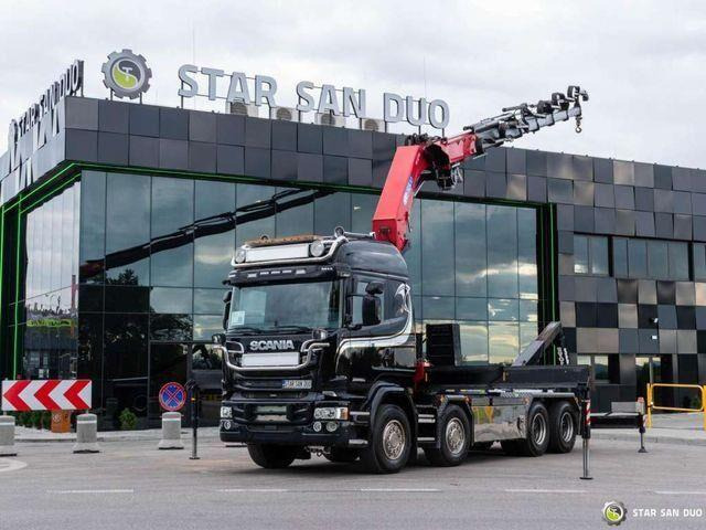 Scania R580 8x4 HMF 5020-K6, JOAB L20 5200AK Hooklift - Abrollkipper, Autokran: das Bild 3 Scania R580 8x4 HMF 5020-K6, JOAB L20 5200AK Hooklift - Abrollkipper, Autokran: das Bild 3
