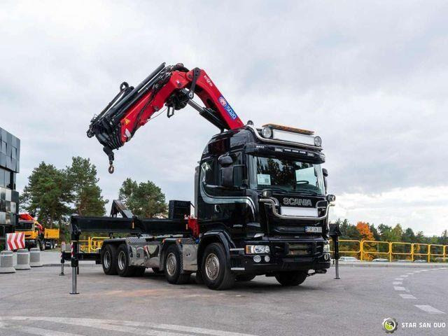 Scania R580 8x4 HMF 5020-K6, JOAB L20 5200AK Hooklift - Abrollkipper, Autokran: das Bild 4 Scania R580 8x4 HMF 5020-K6, JOAB L20 5200AK Hooklift - Abrollkipper, Autokran: das Bild 4