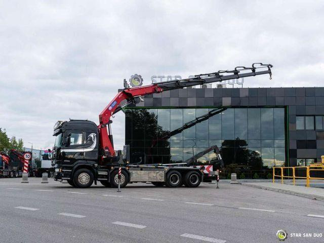 Scania R580 8x4 HMF 5020-K6, JOAB L20 5200AK Hooklift - Abrollkipper, Autokran: das Bild 2 Scania R580 8x4 HMF 5020-K6, JOAB L20 5200AK Hooklift - Abrollkipper, Autokran: das Bild 2