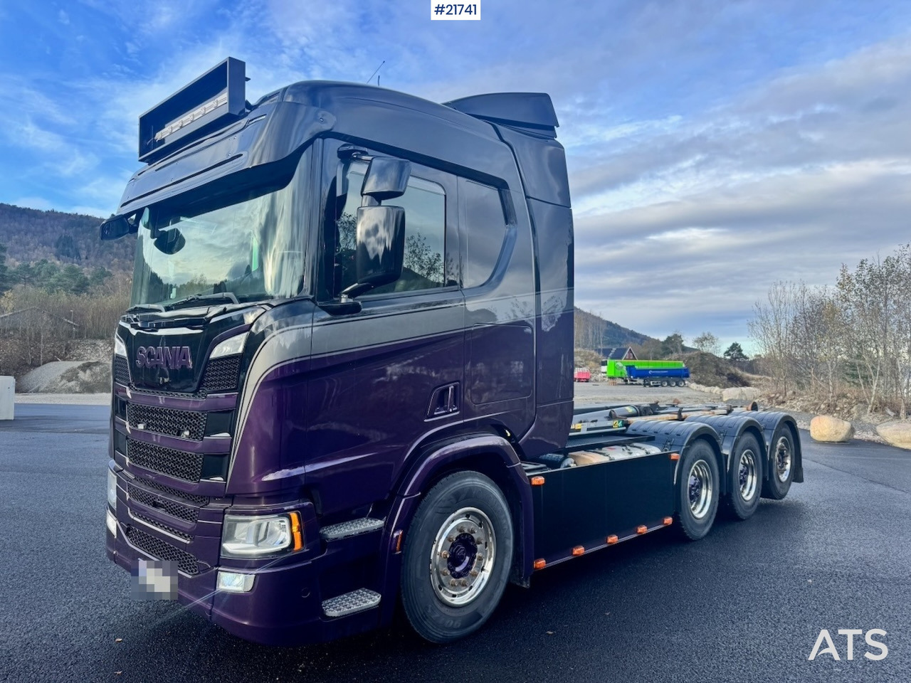 Scania 2018 Scania R580 Tridem Krokbil m/ Kranhydraulikk. Nylakkert! - Abrollkipper: das Bild 2 Scania 2018 Scania R580 Tridem Krokbil m/ Kranhydraulikk. Nylakkert! - Abrollkipper: das Bild 2