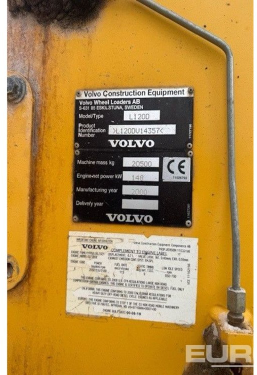 2000 Volvo L120D - Radlader: das Bild 2 2000 Volvo L120D - Radlader: das Bild 2
