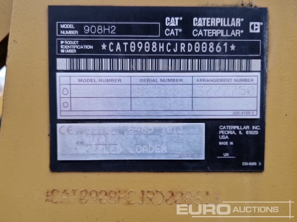 2013 CAT 908H2 - Radlader: das Bild 2 2013 CAT 908H2 - Radlader: das Bild 2