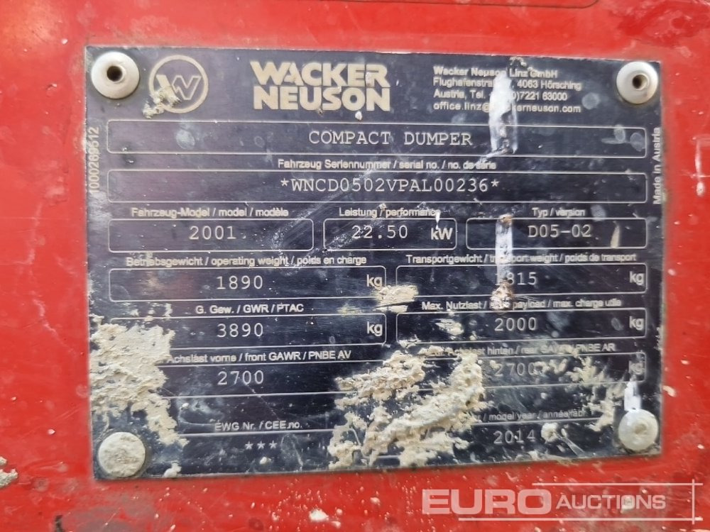 Mini-Kipper 2014 Wacker Neuson 2001: das Bild 23