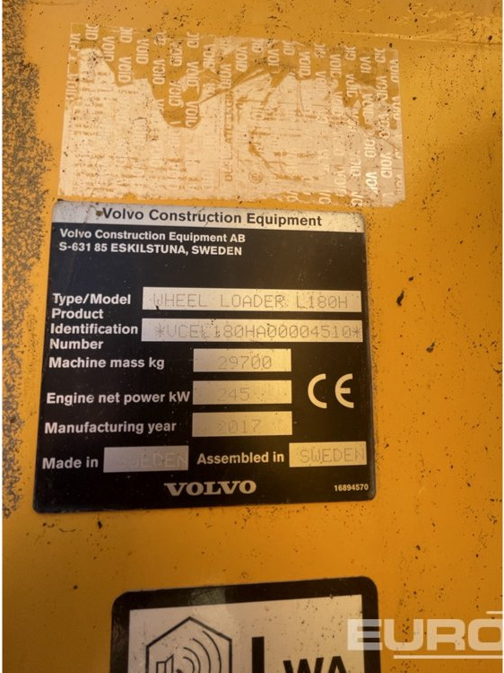 2017 Volvo L180H - Radlader: das Bild 3 2017 Volvo L180H - Radlader: das Bild 3