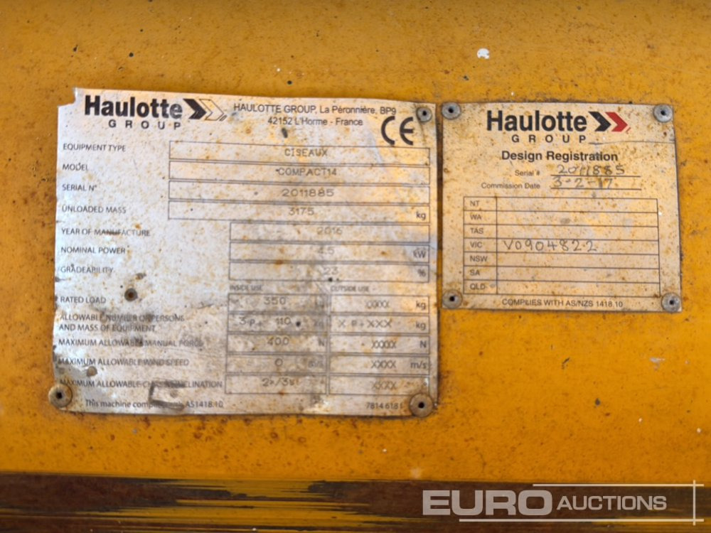 Arbeitsbühne 2016 Haulotte Compact 14: das Bild 18