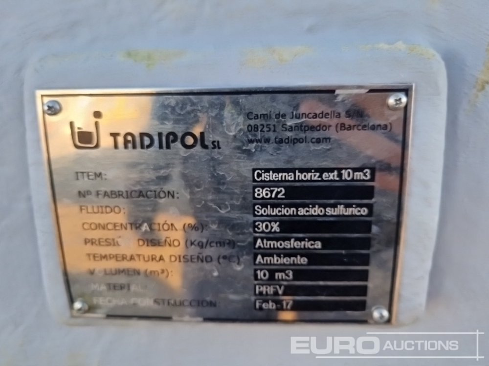 Baugeräte 2017 Tadipol 10m3 Horizontal Bowser: das Bild 7 Baugeräte 2017 Tadipol 10m3 Horizontal Bowser: das Bild 7