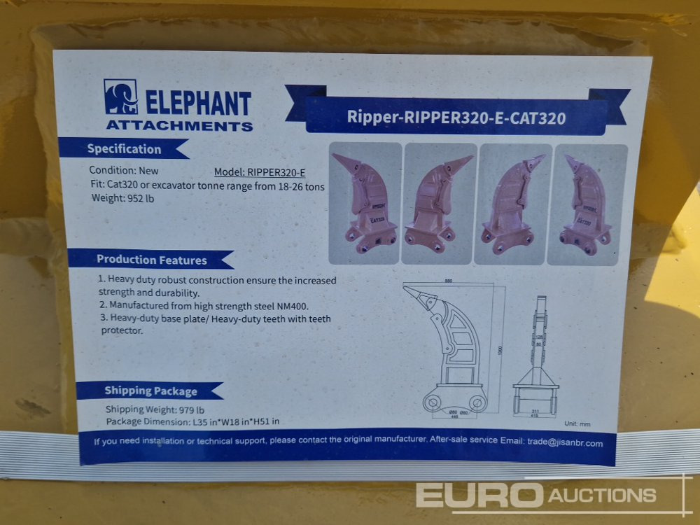 Aufreißer für Bagger Unused 2025 Elephant  RIPPER320-E: das Bild 6