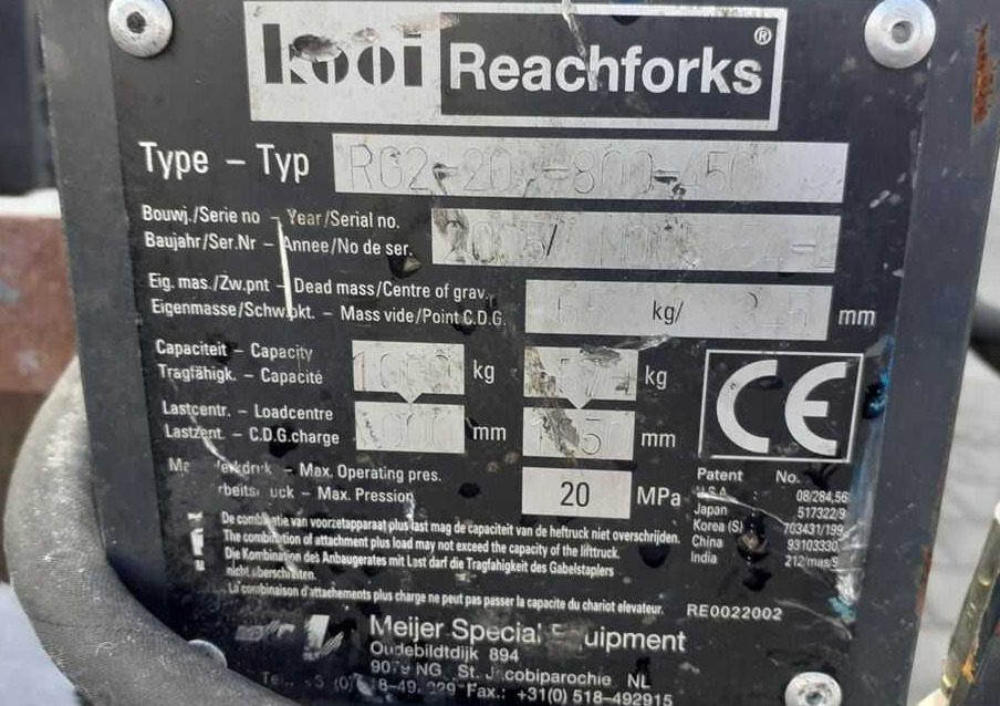 Griptech RG2-20-800-450 - Ausleger für Flurförderzeug: das Bild 1 Griptech RG2-20-800-450 - Ausleger für Flurförderzeug: das Bild 1