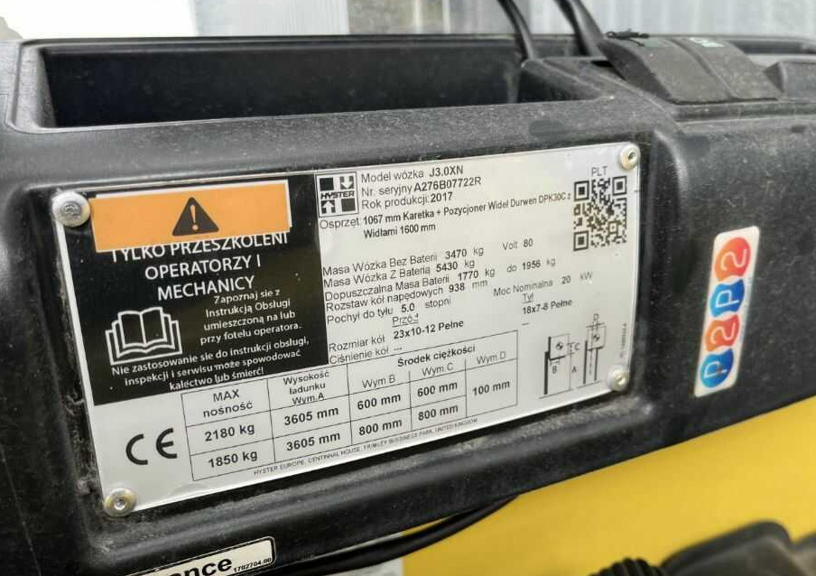 Hyster J3.0XN - Elektrostapler: das Bild 4 Hyster J3.0XN - Elektrostapler: das Bild 4
