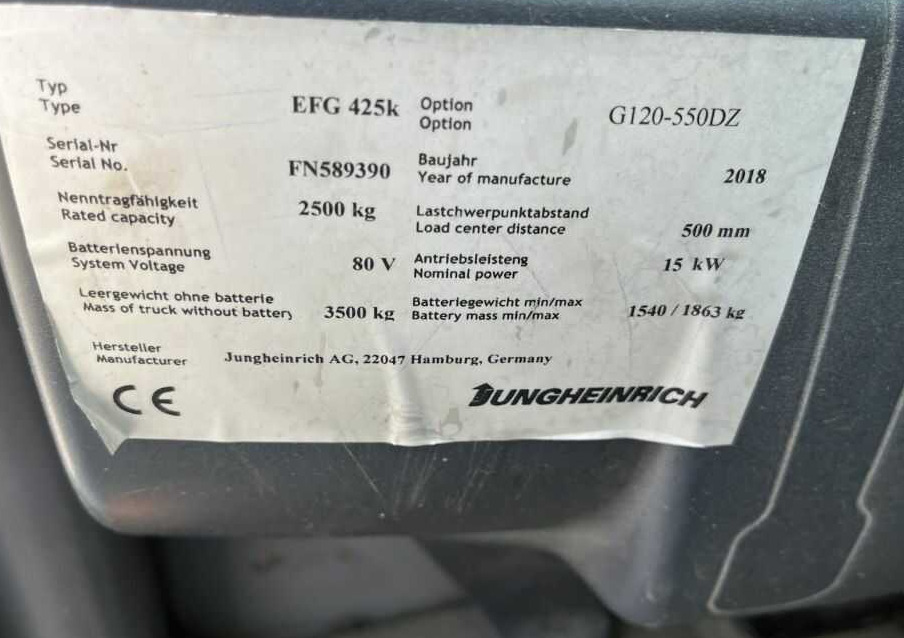 Jungheinrich EFG425k - Elektrostapler: das Bild 5 Jungheinrich EFG425k - Elektrostapler: das Bild 5