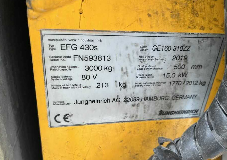 Jungheinrich EFG430 - Elektrostapler: das Bild 2 Jungheinrich EFG430 - Elektrostapler: das Bild 2