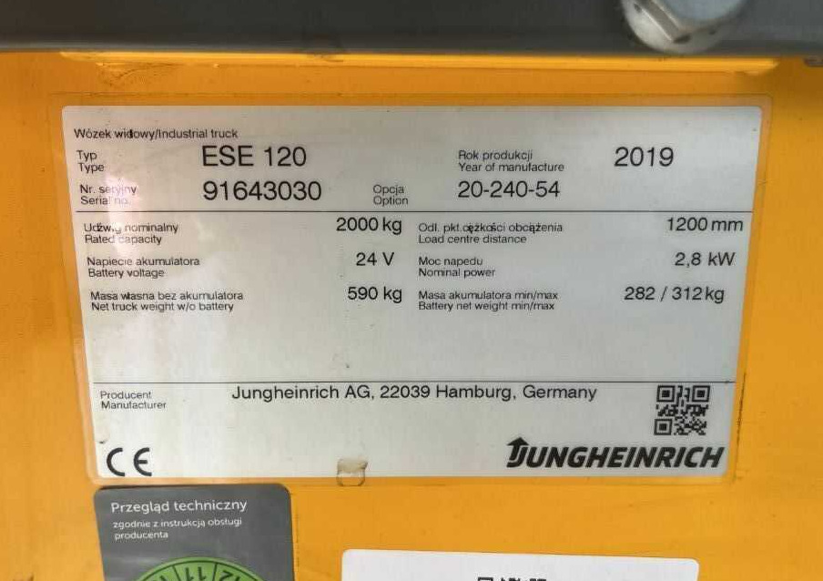 Jungheinrich ESE120 - Niederhubwagen: das Bild 4 Jungheinrich ESE120 - Niederhubwagen: das Bild 4