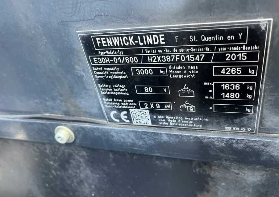 Linde E30H-01/600 - Elektrostapler: das Bild 4 Linde E30H-01/600 - Elektrostapler: das Bild 4