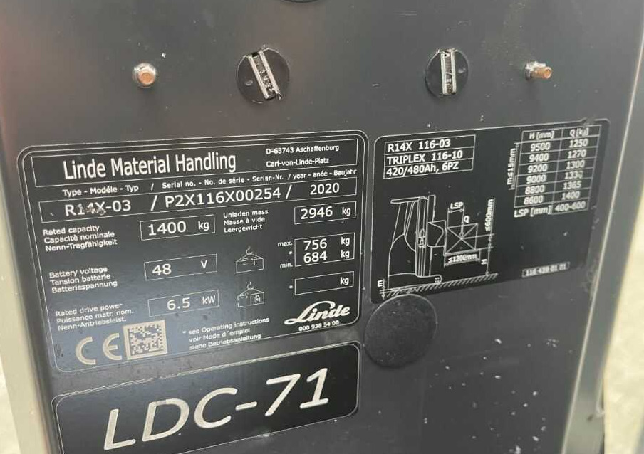 Linde R14X-03 - Schubmaststapler: das Bild 4 Linde R14X-03 - Schubmaststapler: das Bild 4