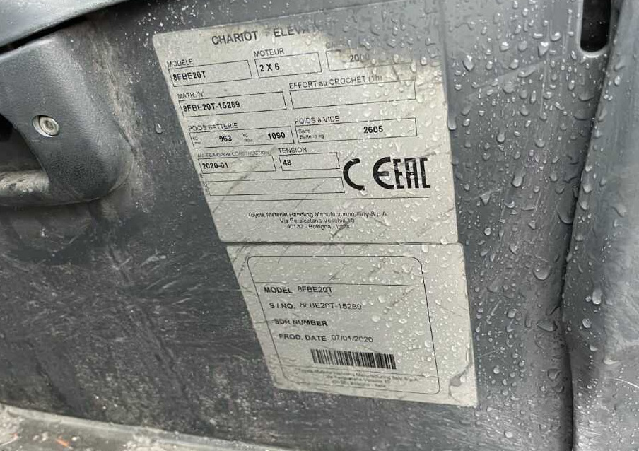 Toyota 8FBE20T - Elektrostapler: das Bild 5 Toyota 8FBE20T - Elektrostapler: das Bild 5