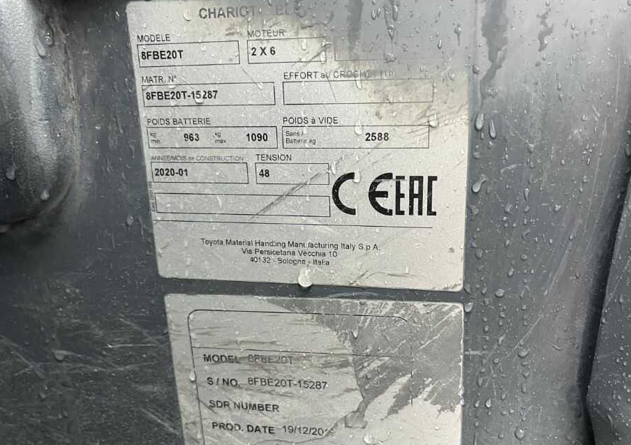 Toyota 8FBE20T - Elektrostapler: das Bild 4 Toyota 8FBE20T - Elektrostapler: das Bild 4